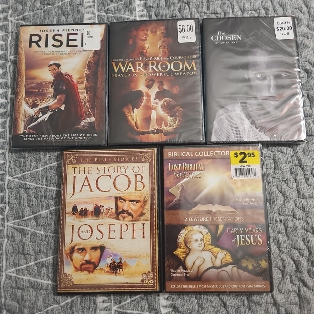 Chistian Faith DVD Lot Of 5 Movies & 1 Season New & PreOwned (1 Opened 4 Sealed)